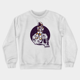 Astronaut And Skull Moon Crewneck Sweatshirt